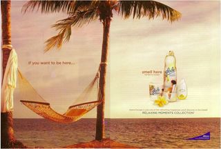 Glade hammock ad spread