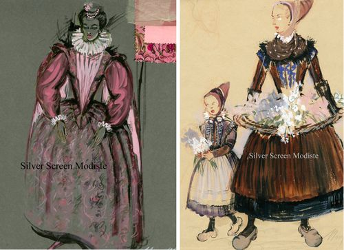 Mary Wills costume sketches Virgin Queen Hans Christian Andersen
