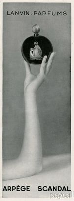1933 Lanvin perfume ad Arpege Scandal